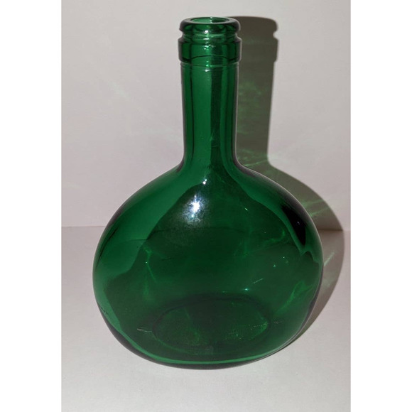 Beautiful Vintage Green Bocksbeutel Wine Bottle France Germany - Picture 1 of 9